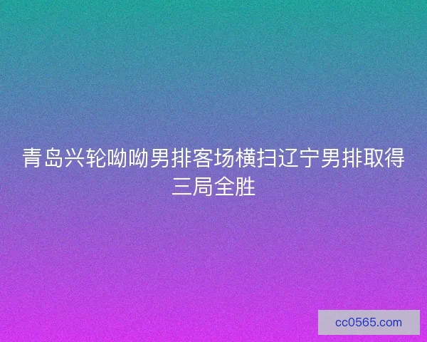 青岛兴轮呦呦男排客场横扫辽宁男排取得三局全胜